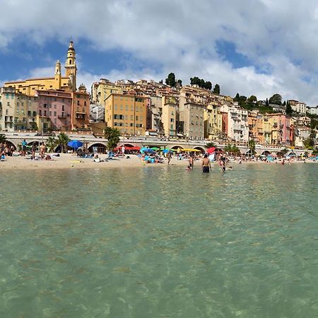 Mansfield Vue Carte Postale Terrasse Piscine Calme Port A 200M A Pied Daire Menton Dış mekan fotoğraf